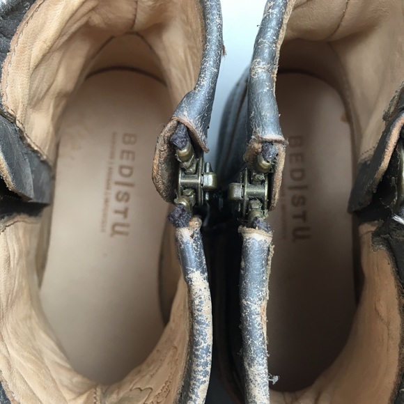 NWOB BED STÜ Gray Distressed Leather Boots - Picture 4 of 8